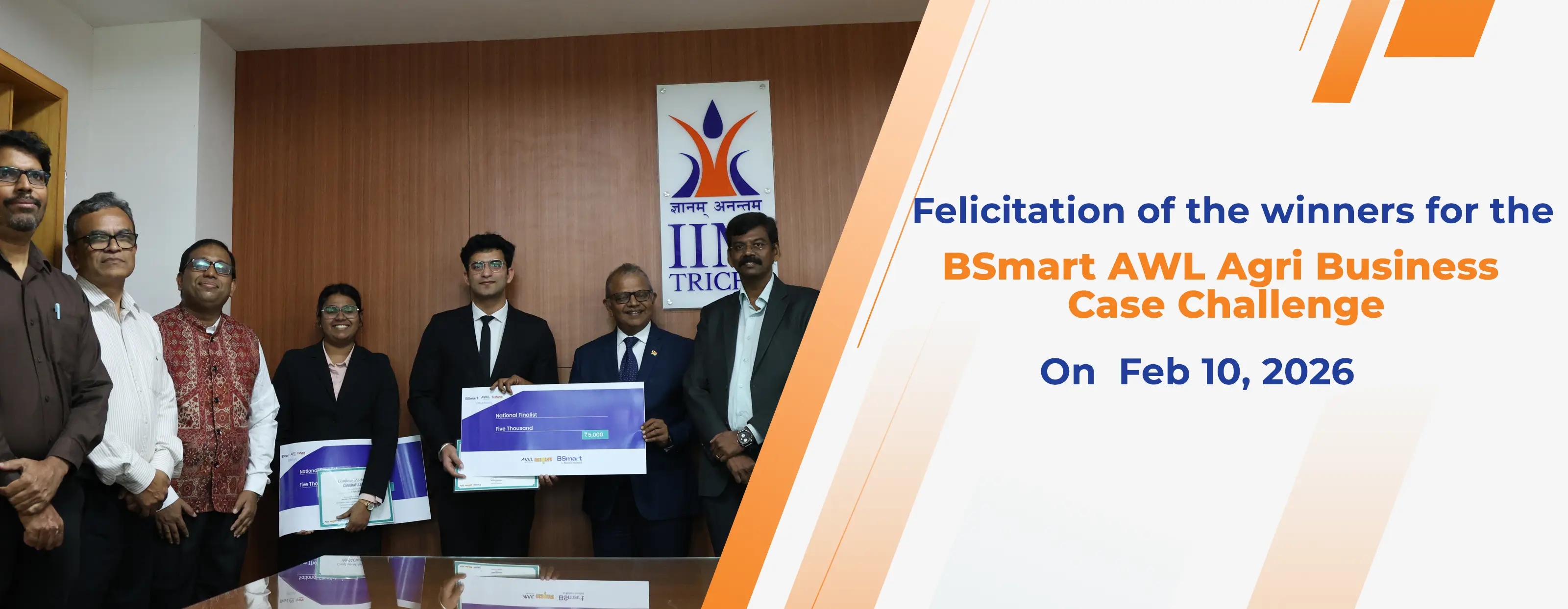 Felicitation of the winners for the BSmart AWL Agri Business Case Challenge