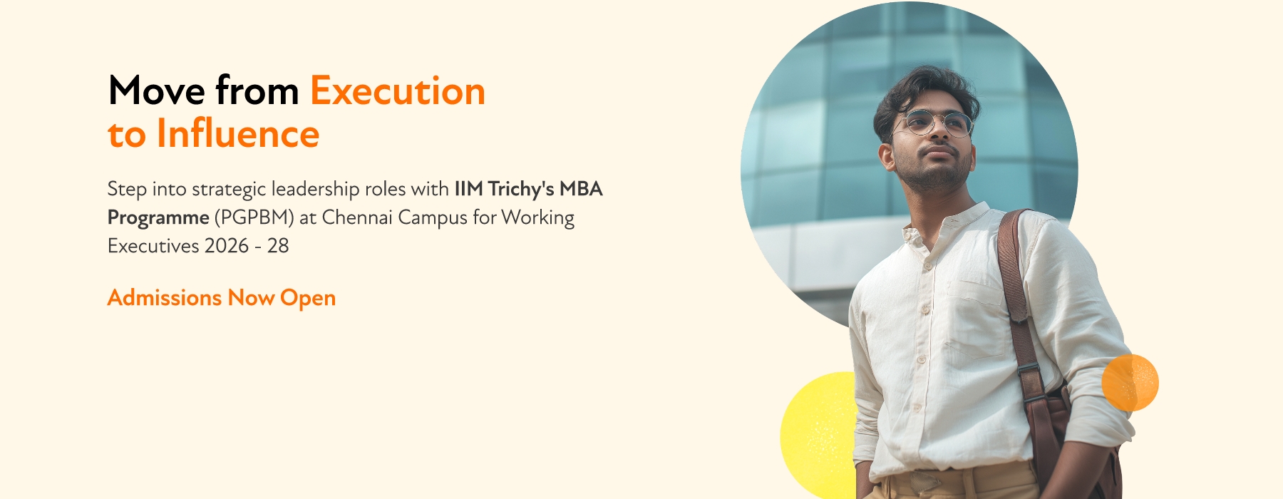 MBA Programme (PGPBM) at Chennai Campus for Working Executives 2026 - 28